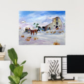 Barn Painting Poster (Thuiskantoor)
