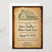 Barn Party Rustique Faire-part de mariage (Devant / Derrière)