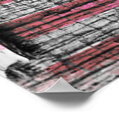 Barn Peeling Geschilderde Amerikaanse vlag Poster (Hoek)