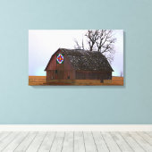 Barn Quilt Canvas Afdruk (Insitu (Houten vloer))