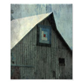 Barn Quilt Grunge Foto Afdruk (Voorkant)