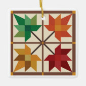 Barn Quilt Maple Leaf Ornament (Voorkant)