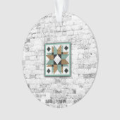 Barn Quilt Star 9 Ornament (voorkant)