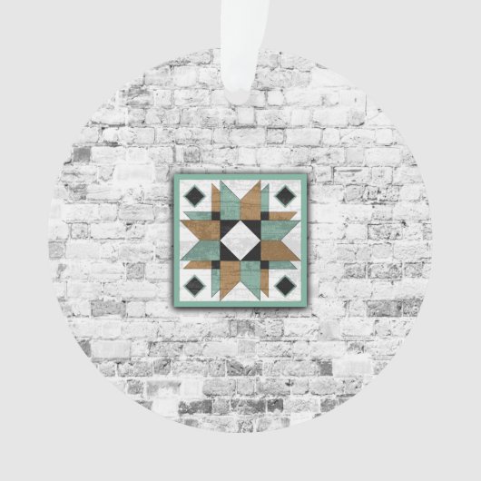 Barn Quilt Star 9 Ornament (voorkant)