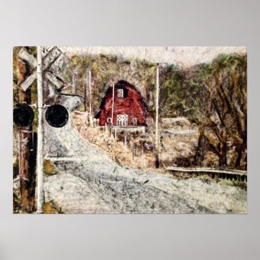 "Barn, Rogers, Ohio" - Patel op rijstpapier Poster (Voorkant)