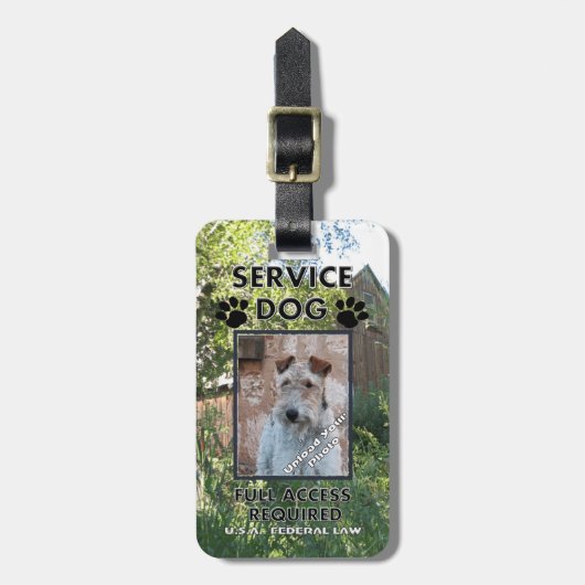 Barn Service Dog Photo ID Bagagelabel (Voorkant verticaal)