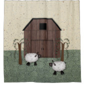 Barn Sheep Shower Curtain Douchegordijn (Voorkant)