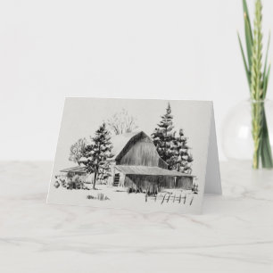Barn Sketch II op afstand Kaart