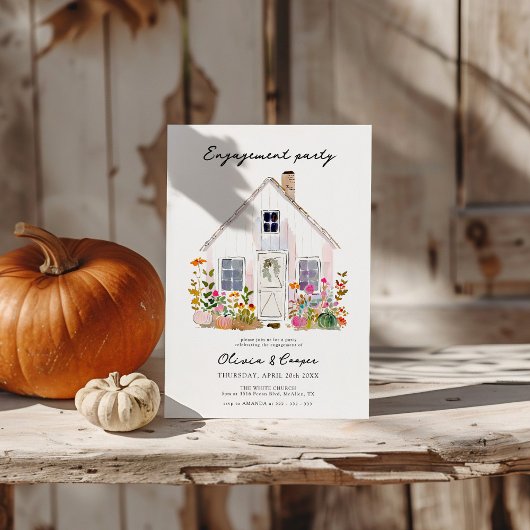 Barn Style Rustieke Boerderij Engagement Party Kaart