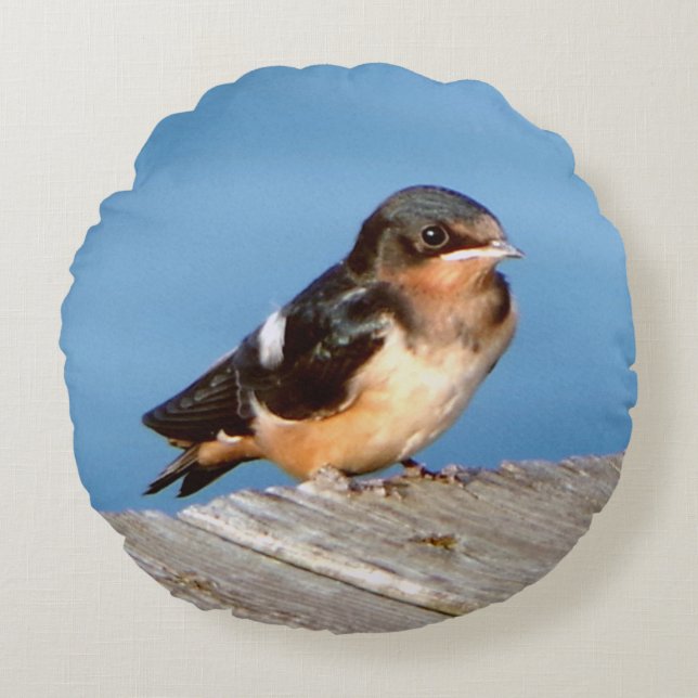 Barn Swallow-ronde kussen (Voorkant)