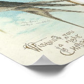 Barn Swallow Vintage Kerstmis Poster (Hoek)