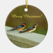 Barn Swallows Keramisch Ornament (Voorkant)