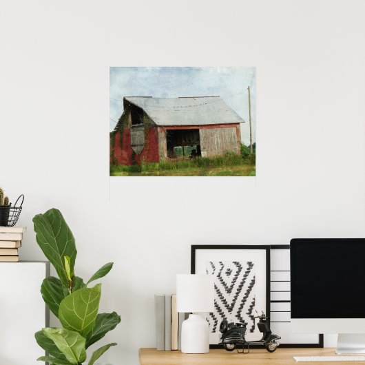 Barn Swallows on line Poster (Thuiskantoor)