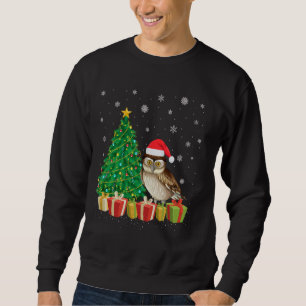 Barn Uil Kerstboom Verlichting Santa Hat Barn Uil  Trui