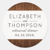 Barn Wall, houten planken, planken, echt huwelijk Ronde Sticker (Voorkant)