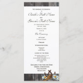 Barn Wood Horseshoes et programme de mariage de la (Devant)