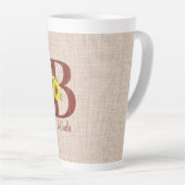 Barn Wood Letter B & Sunflower Latte Mok (Rechterhoek)