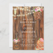 Barn Wood lights Boots Pancakes Brunch & Bubble Kaart (Voorkant)