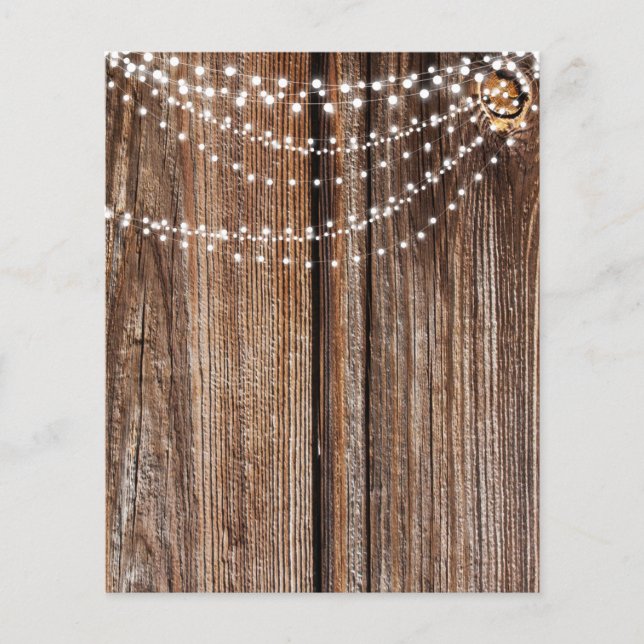 Barn Wood & Lights Rustic Scrapbook Paper (Voorkant)