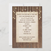 Barn Wood Lights Vow Renewal Invitation (Devant)