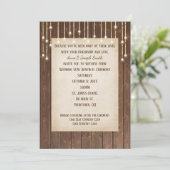 Barn Wood Lights Vow Renewal Invitation (Debout devant)