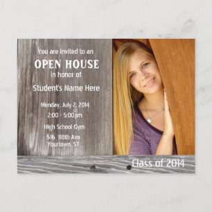 Barn Wood Open House Invitation Briefkaart