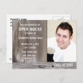 Barn Wood Open house invitation carte postale (Devant / Derrière)