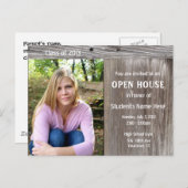 Barn Wood Open house invitation carte postale (Devant / Derrière)