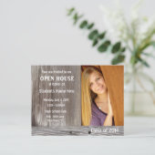 Barn Wood Open House Invitation Carte postale (Debout devant)