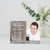 Barn Wood Open huis uitnodiging briefkaart (Staand voorkant)