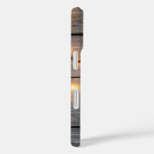 Barn Wood Rustic Elegance String Lights Monogram Case-Mate iPhone Case (Achterkant / Rechts)