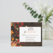 Barn Wood Rustic Fall Feuilles Mariage rsvp (Debout devant)