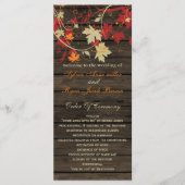 Barn Wood Rustic Fall Feuilles Programmes de maria (Devant)