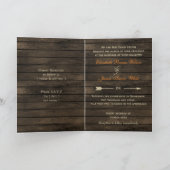 Barn Wood Rustic Fall Leaves Weduwen uitnodigingen (Binnen)