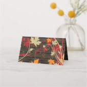 Barn wood Rustic Fall Wedding Place Card (Achterkant)