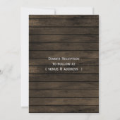 Barn wood Rustic Mariage de automne invitations (Dos)