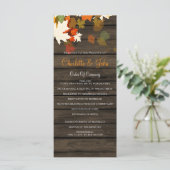 Barn Wood Rustic Mariage de automne programmes (Debout devant)