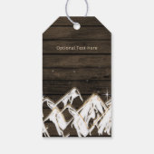 Barn wood Rustic Mountains Save the Date Cadeaulabel (Achterkant)