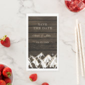 Barn wood Rustic Mountains Save the Date Servet (Insitu)