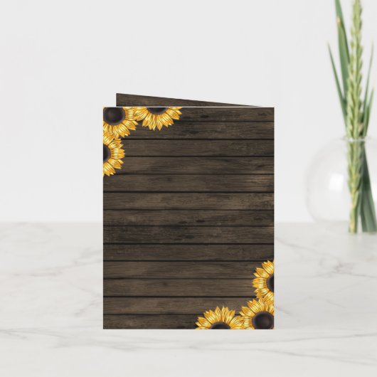 Barn Wood String Lights Zonnebloemen Dank u wel (Achterkant)