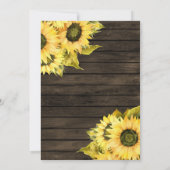 Barn Wood String Lights Zonnebloemen sparen Datum  Aankondiging (Achterkant)