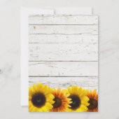 Barn wood sunflower typografie rustige bruiloft kaart (Achterkant)