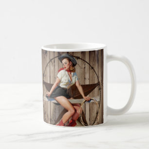Barn Wood Texas western land Cowgirl Koffiemok
