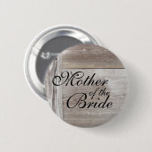 Barn wood trouwknop ronde button 5,7 cm (Voorkant /achterkant)