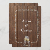 Barn Wood Wedding Kaart (Voorkant / Achterkant)