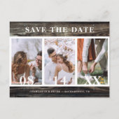 Barn Wood Wedding Save the Date Briefkaarten (Voorkant)