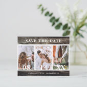 Barn Wood Wedding Save the Date Briefkaarten (Staand voorkant)