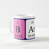 Barna periodieke tabel naam mok (Voorkant links)