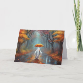 Barnaby Ghost Fall-wandeling Halloween Kaart
