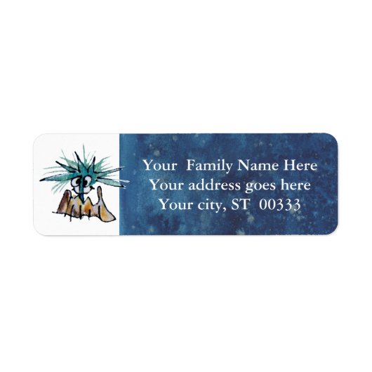 Barnacle Bill Christams Return Address Labels (Voorkant)